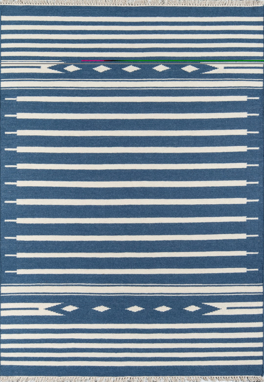 Momeni Erin Gates Thompson THO-1 Hand Woven Contemporary Geometric Indoor Area Rug Denim 9' x 12' THOMPTHO-1DNM90C0