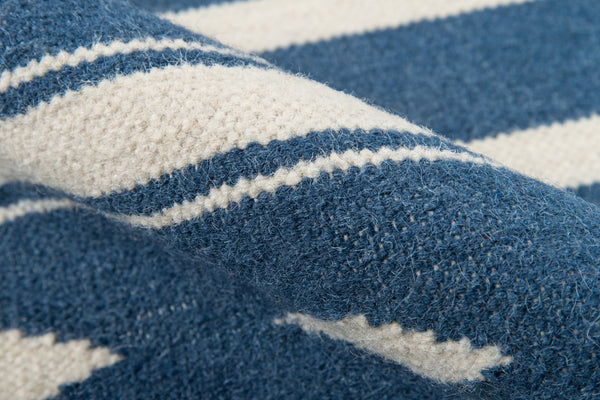 Momeni Erin Gates Thompson THO-1 Hand Woven Contemporary Geometric Indoor Area Rug Denim 9' x 12' THOMPTHO-1DNM90C0