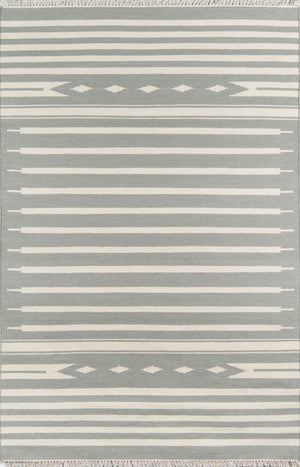 Momeni Erin Gates Thompson THO-1 Hand Woven Contemporary Geometric Indoor Area Rug Grey 9' x 12' THOMPTHO-1GRY90C0