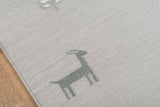 Momeni Erin Gates Thompson THO-2 Hand Woven Contemporary Animal Print Indoor Area Rug Grey 7'6" x 9'6" THOMPTHO-2GRY7696