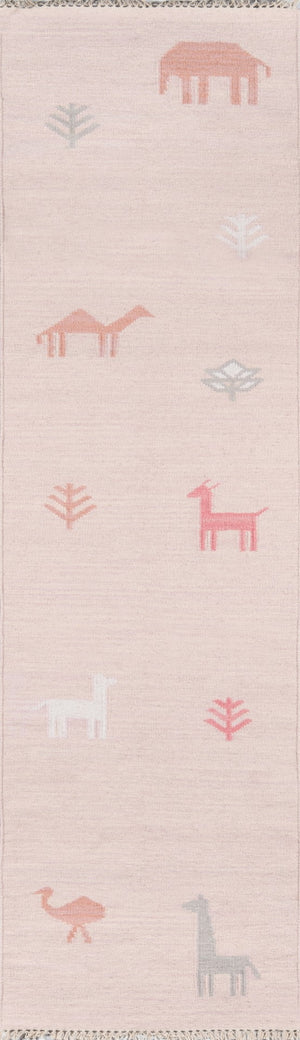 Momeni Erin Gates Thompson THO-2 Hand Woven Contemporary Animal Print Indoor Area Rug Pink 7'6" x 9'6" THOMPTHO-2PNK7696