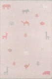 Momeni Erin Gates Thompson THO-2 Hand Woven Contemporary Animal Print Indoor Area Rug Pink 7'6" x 9'6" THOMPTHO-2PNK7696