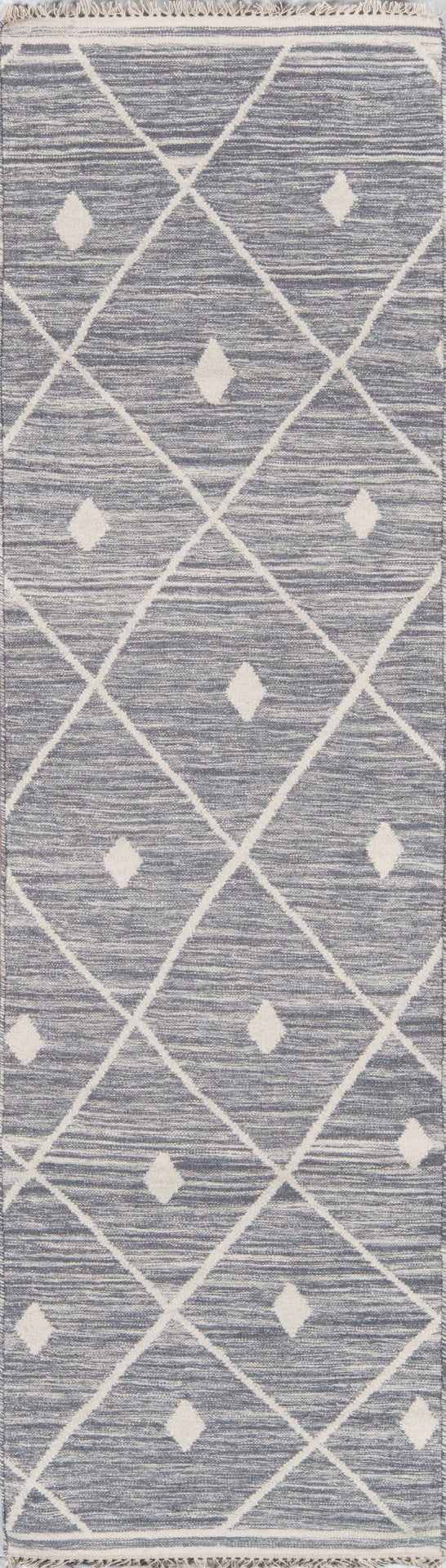 Momeni Erin Gates Thompson THO-3 Hand Woven Contemporary Geometric Indoor Area Rug Grey 9' x 12' THOMPTHO-3GRY90C0