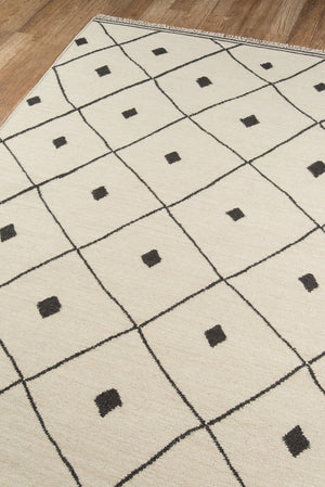 Momeni Erin Gates Thompson THO-3 Hand Woven Contemporary Geometric Indoor Area Rug Ivory 9' x 12' THOMPTHO-3IVY90C0