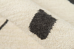 Momeni Erin Gates Thompson THO-3 Hand Woven Contemporary Geometric Indoor Area Rug Ivory 9' x 12' THOMPTHO-3IVY90C0