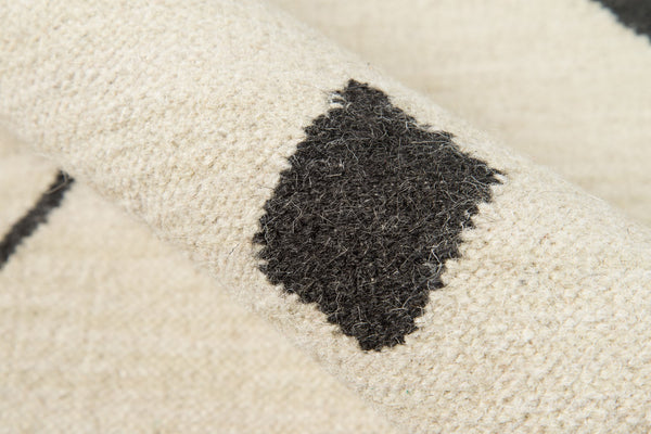 Momeni Erin Gates Thompson THO-3 Hand Woven Contemporary Geometric Indoor Area Rug Ivory 9' x 12' THOMPTHO-3IVY90C0