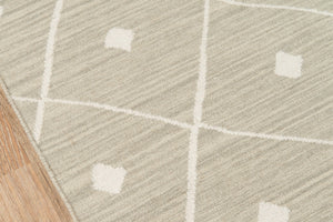 Momeni Erin Gates Thompson THO-3 Hand Woven Contemporary Geometric Indoor Area Rug Sage 9' x 12' THOMPTHO-3SAG90C0