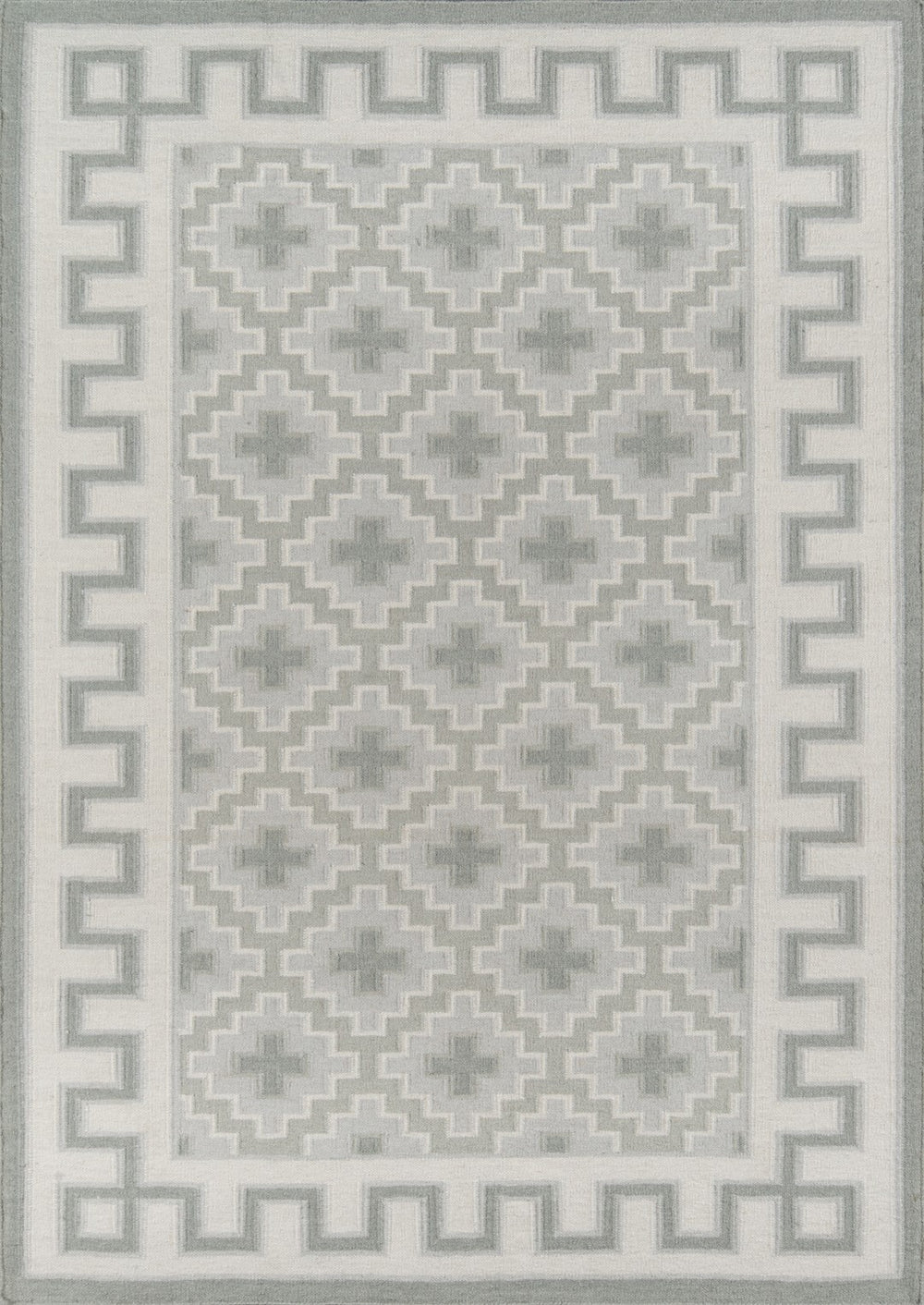 Momeni Erin Gates Thompson THO-4 Hand Woven Contemporary Geometric Indoor Area Rug Grey 9' x 12' THOMPTHO-4GRY90C0
