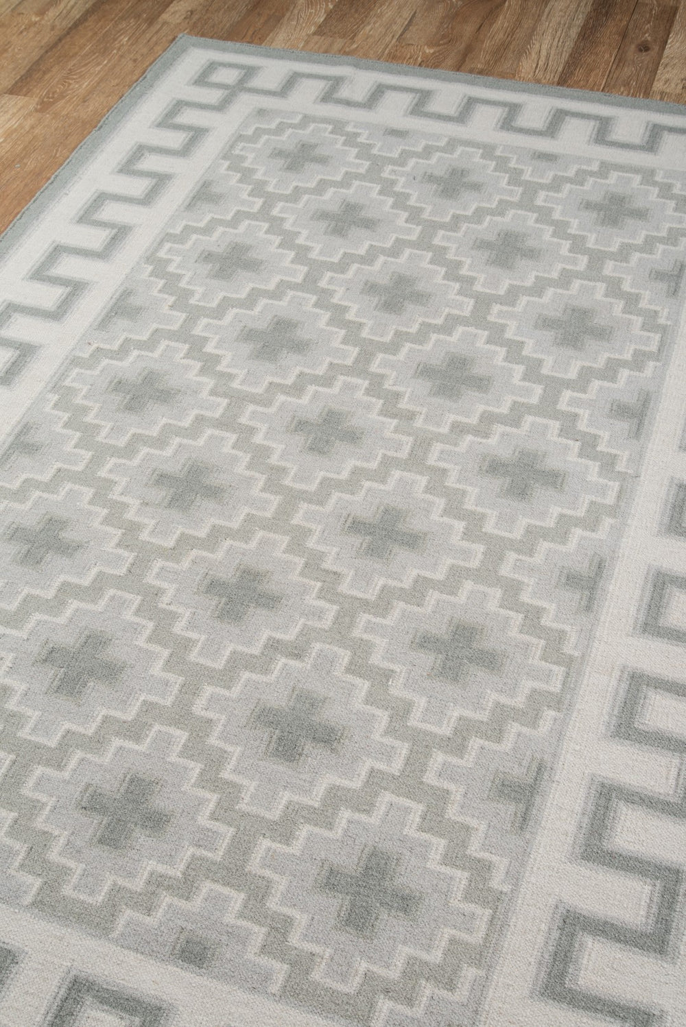 Momeni Erin Gates Thompson THO-4 Hand Woven Contemporary Geometric Indoor Area Rug Grey 9' x 12' THOMPTHO-4GRY90C0
