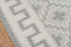 Momeni Erin Gates Thompson THO-4 Hand Woven Contemporary Geometric Indoor Area Rug Grey 9' x 12' THOMPTHO-4GRY90C0