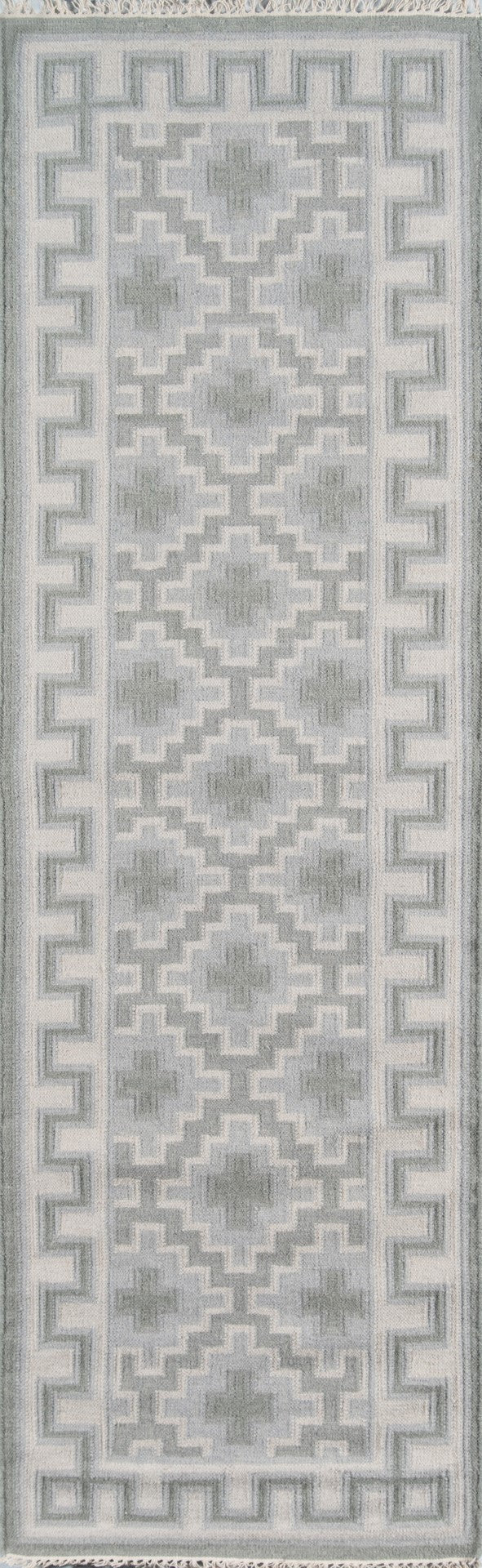 Momeni Erin Gates Thompson THO-4 Hand Woven Contemporary Geometric Indoor Area Rug Grey 9' x 12' THOMPTHO-4GRY90C0