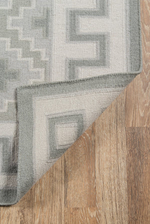 Momeni Erin Gates Thompson THO-4 Hand Woven Contemporary Geometric Indoor Area Rug Grey 9' x 12' THOMPTHO-4GRY90C0