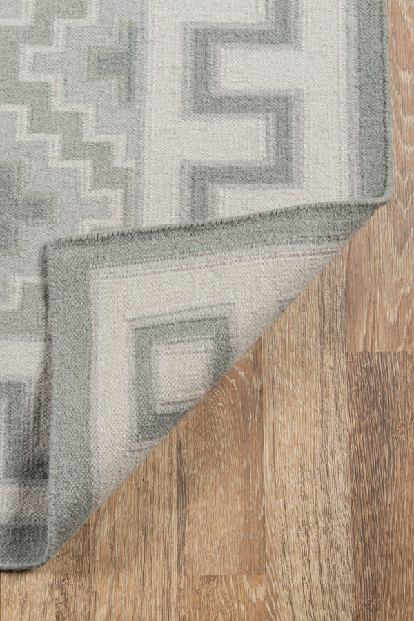 Momeni Erin Gates Thompson THO-4 Hand Woven Contemporary Geometric Indoor Area Rug Grey 9' x 12' THOMPTHO-4GRY90C0