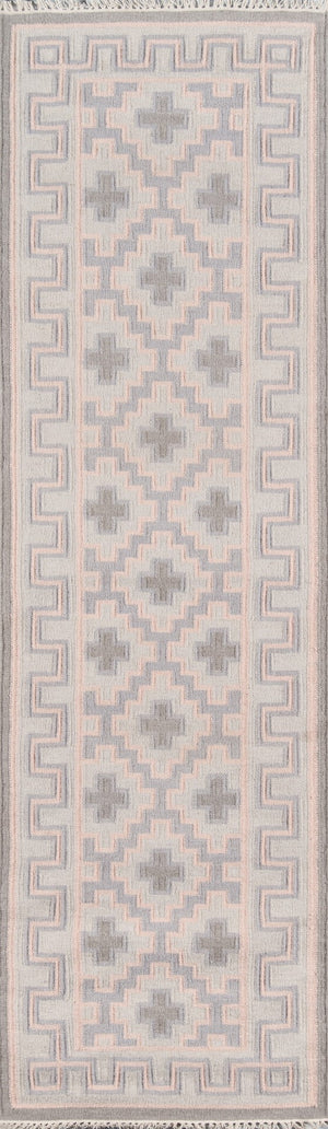 Momeni Erin Gates Thompson THO-4 Hand Woven Contemporary Geometric Indoor Area Rug Pink 7'6" x 9'6" THOMPTHO-4PNK7696