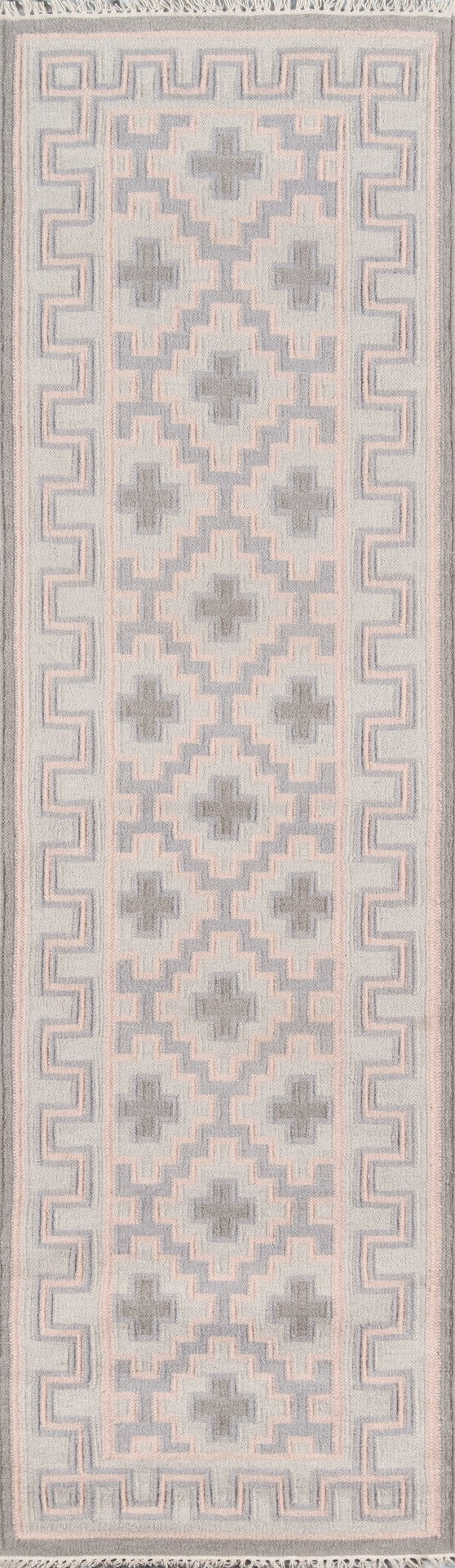 Momeni Erin Gates Thompson THO-4 Hand Woven Contemporary Geometric Indoor Area Rug Pink 7'6" x 9'6" THOMPTHO-4PNK7696