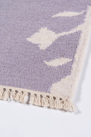 Momeni Erin Gates Thompson THO-6 Hand Woven Casual Floral Indoor Area Rug Lilac 7'6" x 9'6" THOMPTHO-6LIL7696