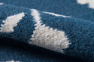 Momeni Erin Gates Thompson THO-6 Hand Woven Casual Floral Indoor Area Rug Navy 7'6" x 9'6" THOMPTHO-6NVY7696