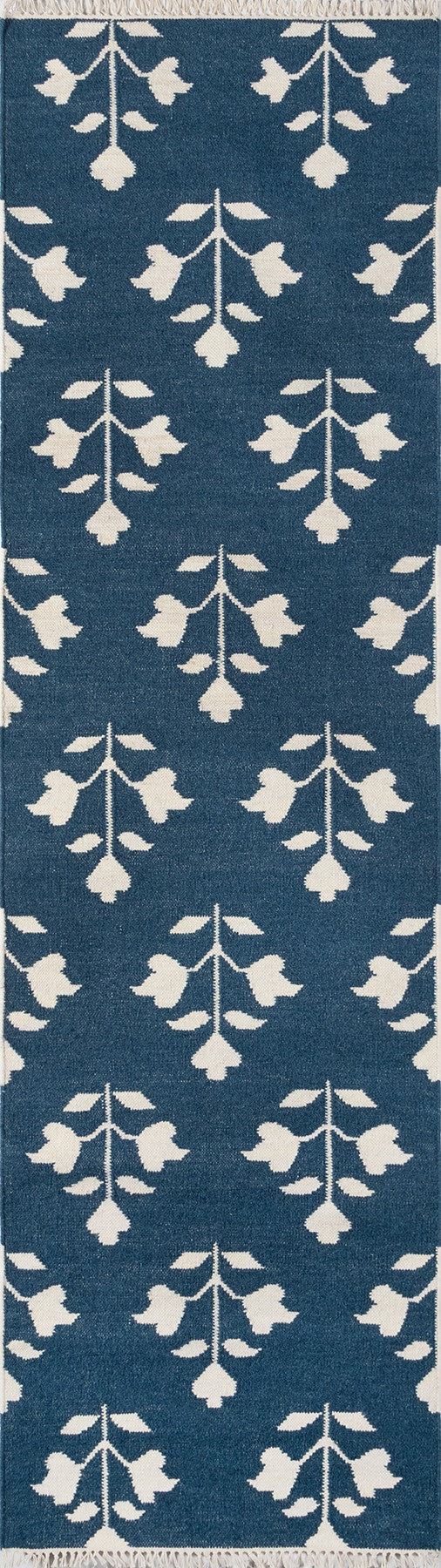 Momeni Erin Gates Thompson THO-6 Hand Woven Casual Floral Indoor Area Rug Navy 7'6" x 9'6" THOMPTHO-6NVY7696