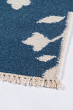 Momeni Erin Gates Thompson THO-6 Hand Woven Casual Floral Indoor Area Rug Navy 7'6" x 9'6" THOMPTHO-6NVY7696