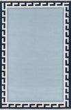 Momeni Erin Gates Thompson THO-8 Hand Woven Contemporary Border, Solid Indoor Area Rug Blue 9' x 12' THOMPTHO-8BLU90C0