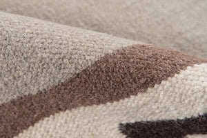 Momeni Erin Gates Thompson THO-8 Hand Woven Contemporary Border, Solid Indoor Area Rug Brown 9' x 12' THOMPTHO-8BRN90C0