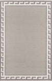 Momeni Erin Gates Thompson THO-8 Hand Woven Contemporary Border, Solid Indoor Area Rug Grey 9' x 12' THOMPTHO-8GRY90C0
