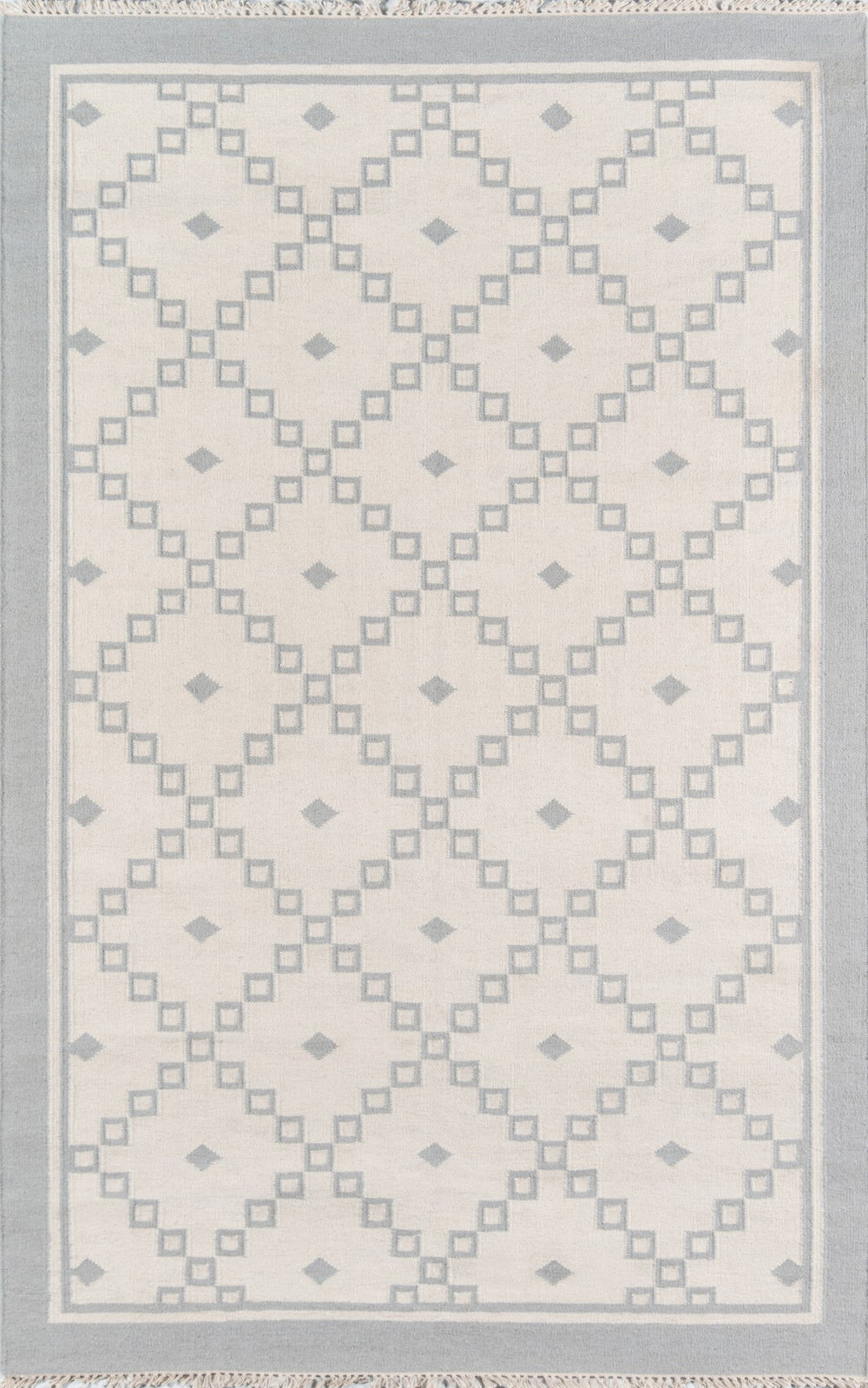 Momeni Erin Gates Thompson THO-9 Hand Woven Contemporary Geometric Indoor Area Rug Grey 9' x 12' THOMPTHO-9GRY90C0