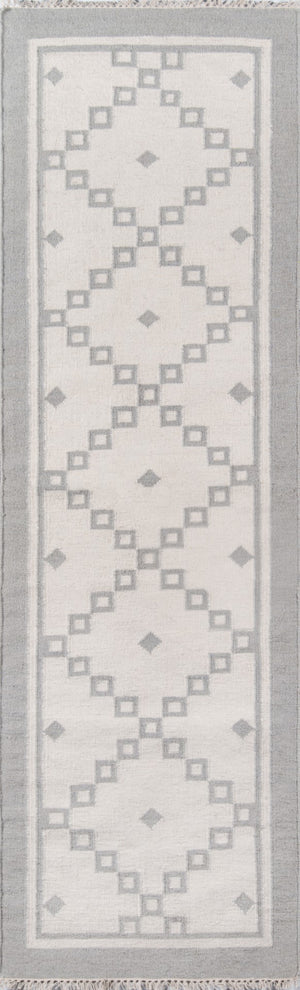 Momeni Erin Gates Thompson THO-9 Hand Woven Contemporary Geometric Indoor Area Rug Grey 9' x 12' THOMPTHO-9GRY90C0