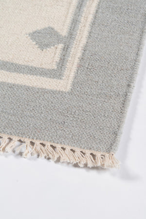 Momeni Erin Gates Thompson THO-9 Hand Woven Contemporary Geometric Indoor Area Rug Grey 9' x 12' THOMPTHO-9GRY90C0