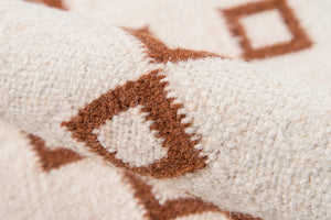 Momeni Erin Gates Thompson THO-9 Hand Woven Contemporary Geometric Indoor Area Rug Rust 7'6" x 9'6" THOMPTHO-9RST7696