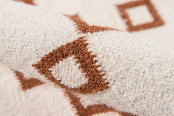 Momeni Erin Gates Thompson THO-9 Hand Woven Contemporary Geometric Indoor Area Rug Rust 7'6" x 9'6" THOMPTHO-9RST7696