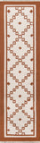 Momeni Erin Gates Thompson THO-9 Hand Woven Contemporary Geometric Indoor Area Rug Rust 7'6" x 9'6" THOMPTHO-9RST7696