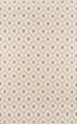 Momeni Erin Gates Thompson THO10 Hand Woven Contemporary Geometric Indoor Area Rug Beige 9' x 12' THOMPTHO10BGE90C0