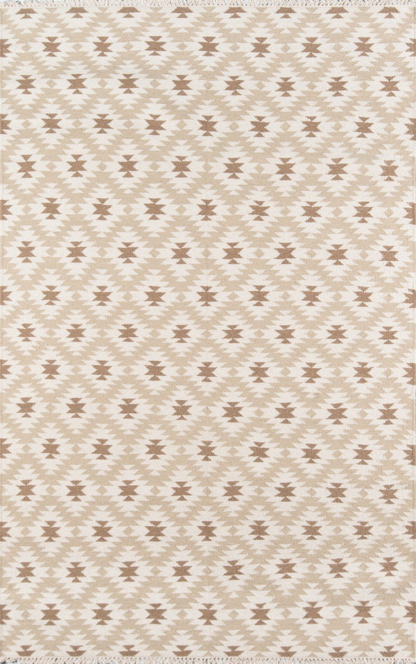 Momeni Erin Gates Thompson THO10 Hand Woven Contemporary Geometric Indoor Area Rug Beige 9' x 12' THOMPTHO10BGE90C0