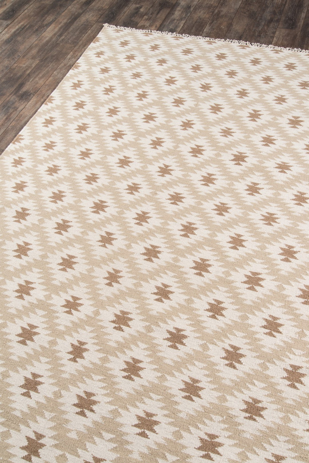 Momeni Erin Gates Thompson THO10 Hand Woven Contemporary Geometric Indoor Area Rug Beige 9' x 12' THOMPTHO10BGE90C0