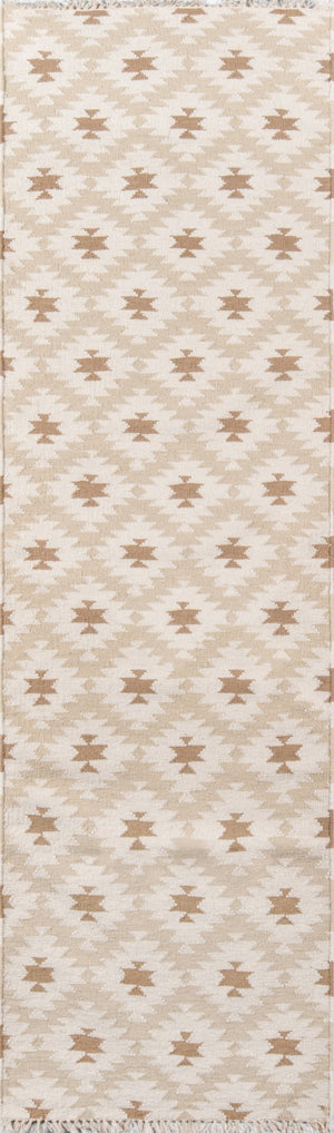 Momeni Erin Gates Thompson THO10 Hand Woven Contemporary Geometric Indoor Area Rug Beige 9' x 12' THOMPTHO10BGE90C0