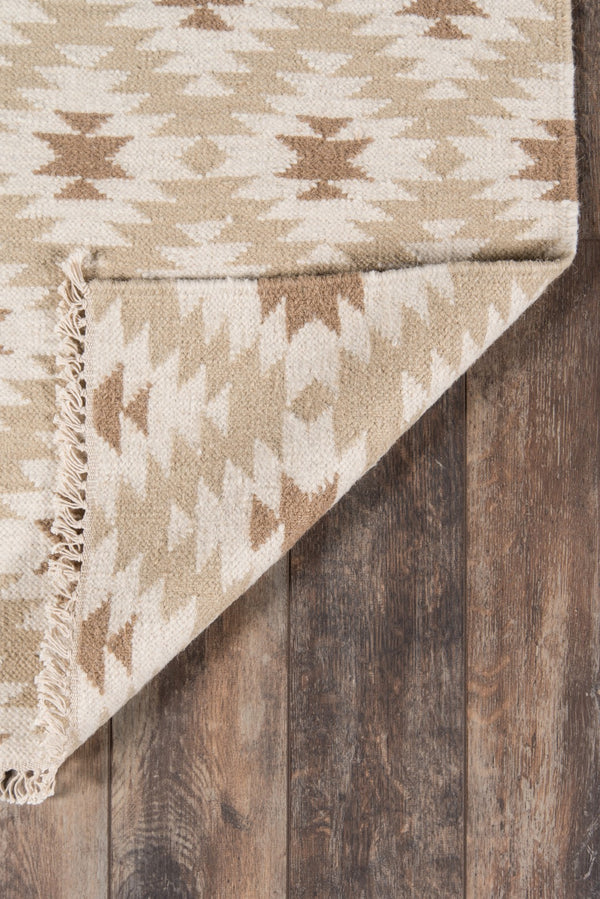 Momeni Erin Gates Thompson THO10 Hand Woven Contemporary Geometric Indoor Area Rug Beige 9' x 12' THOMPTHO10BGE90C0