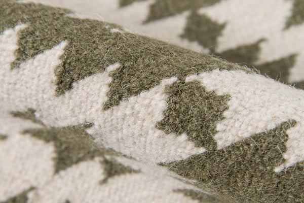 Momeni Erin Gates Thompson THO10 Hand Woven Contemporary Geometric Indoor Area Rug Green 9' x 12' THOMPTHO10GRN90C0