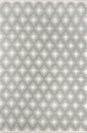 Momeni Erin Gates Thompson THO10 Hand Woven Contemporary Geometric Indoor Area Rug Grey 7'6" x 9'6" THOMPTHO10GRY7696