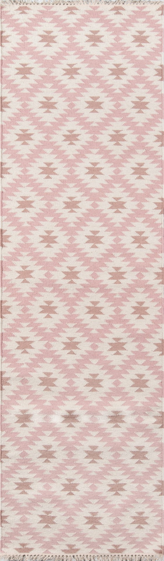 Momeni Erin Gates Thompson THO10 Hand Woven Contemporary Geometric Indoor Area Rug Pink 7'6" x 9'6" THOMPTHO10PNK7696