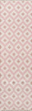 Momeni Erin Gates Thompson THO10 Hand Woven Contemporary Geometric Indoor Area Rug Pink 7'6" x 9'6" THOMPTHO10PNK7696