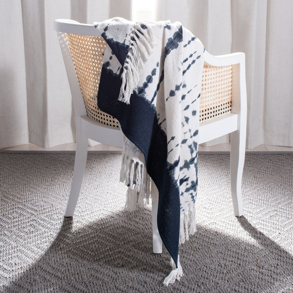 Safavieh Arya Throw in Beige, Navy THR301A-5060
