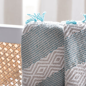 Safavieh Billi Throw in Beige, Teal THR307A-5060