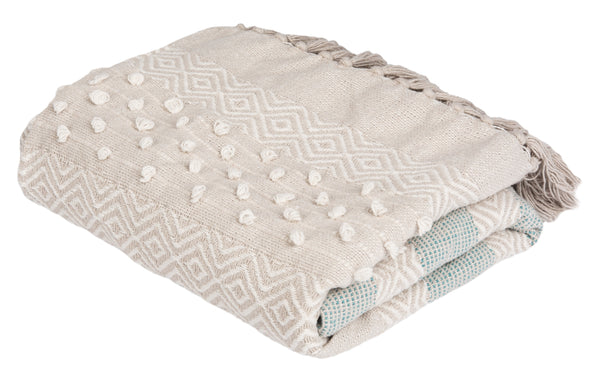 Safavieh Billi Throw in Beige, Teal THR307A-5060