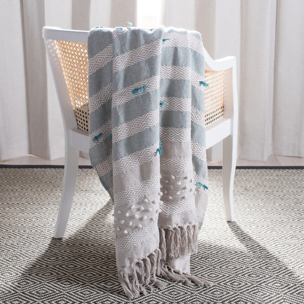 Safavieh Billi Throw in Beige, Teal THR307A-5060