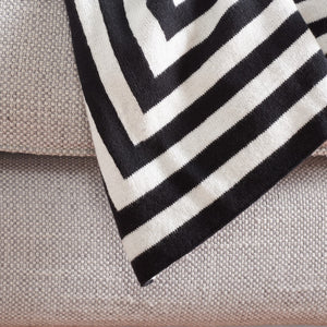 Safavieh Ziggy Throw Black / Ivory Cotton THR401A-5060