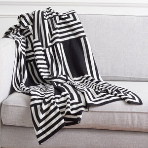 Safavieh Ziggy Throw Black / Ivory Cotton THR401A-5060