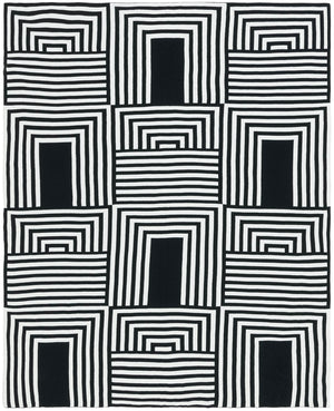 Safavieh Ziggy Throw Black / Ivory Cotton THR401A-5060