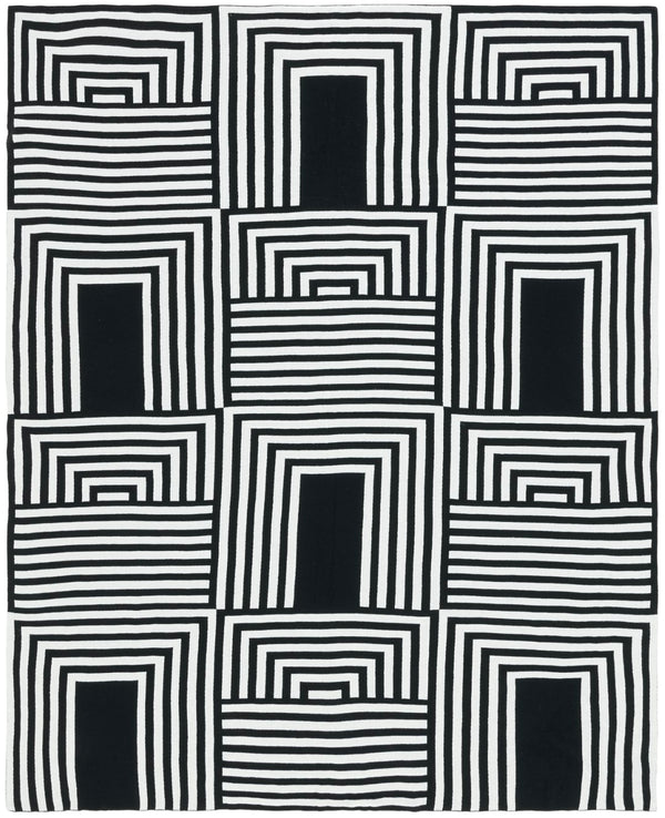 Safavieh Ziggy Throw Black / Ivory Cotton THR401A-5060