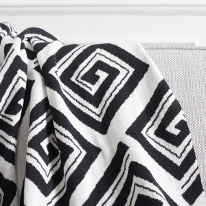 Safavieh Veda Throw Black / Ivory Cotton THR403A-5060